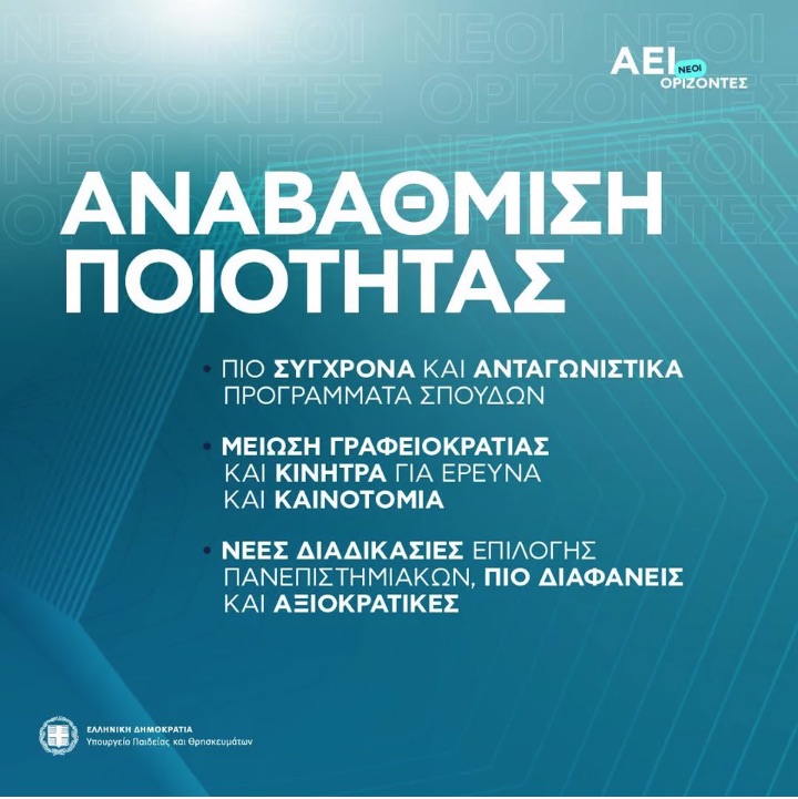 Πώς θα είναι το νέο Πανεπιστήμιο: Χωρίς φοιτητικές παρατάξεις, βιομηχανικά διδακτορικά και εσωτερικό Erasmus