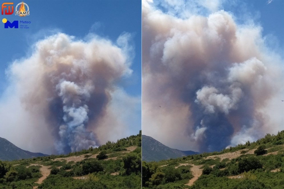 Μαίνεται η μεγάλη φωτιά στο Πόρτο Γερμενό